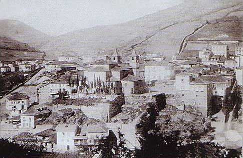Vista de Cangas del Narcea en 1889