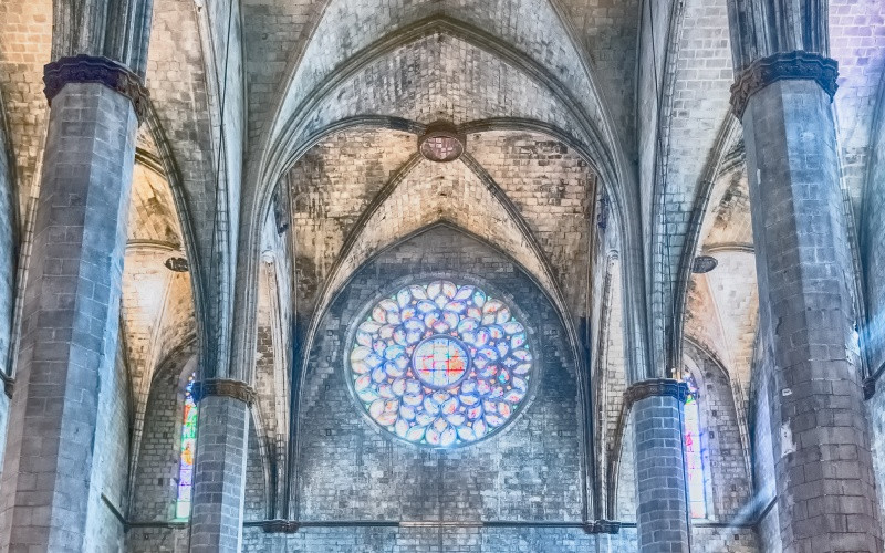 Rosace de la basilique de Santa María del Mar