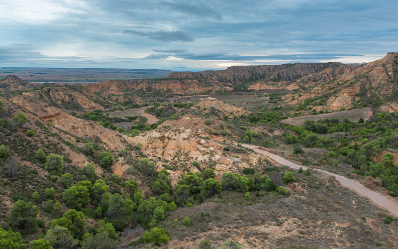 Vue panoramique du désert de Monegros