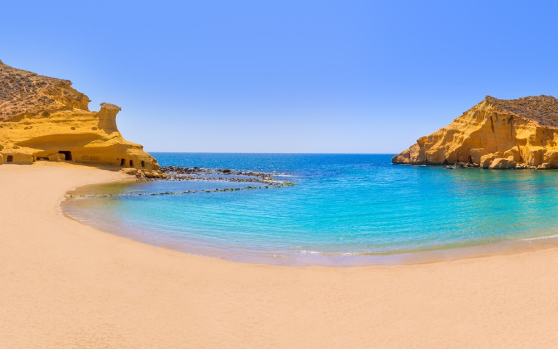 Formations rocheuses de la plage de Los Cocedores