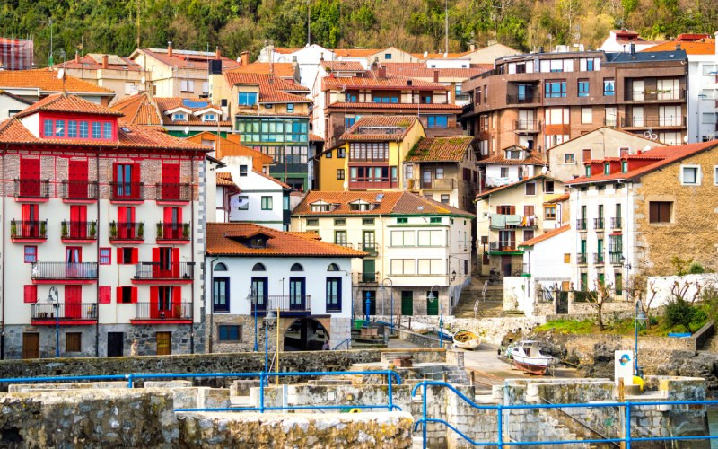 Maisons colorées à Mundaka