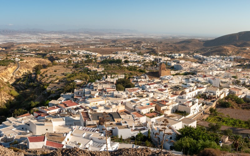 Vue aérienne panoramique de Níjar