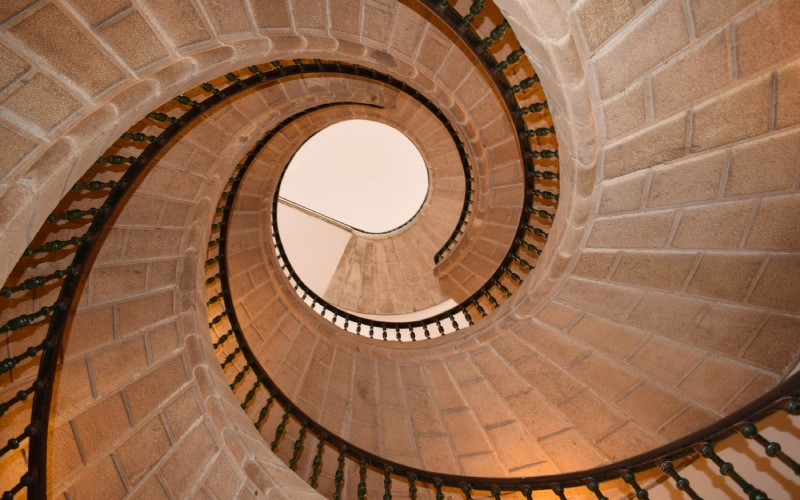 Escalier du Museo do Pobo Galego, le musée du peuple galicien