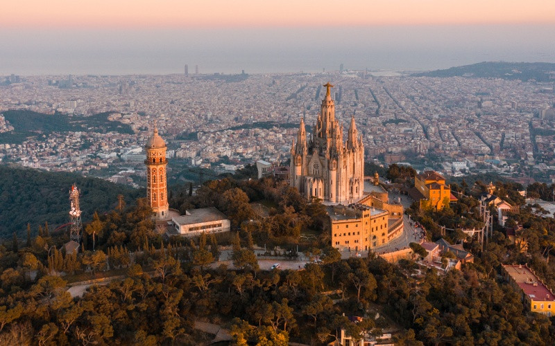 Barcelone depuis le mont Tibidabo