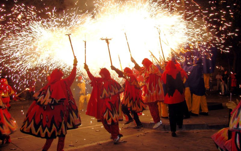 Barcelone, pendant la fête de la Mercè