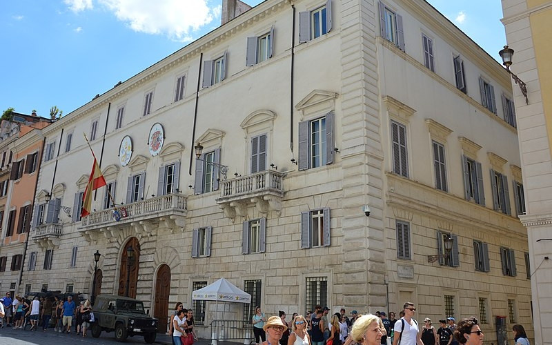 Le palais d'Espagne ou palais Monaldeschi sur la place d’Espagne