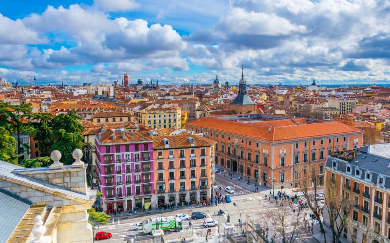 Vue aérienne de Madrid