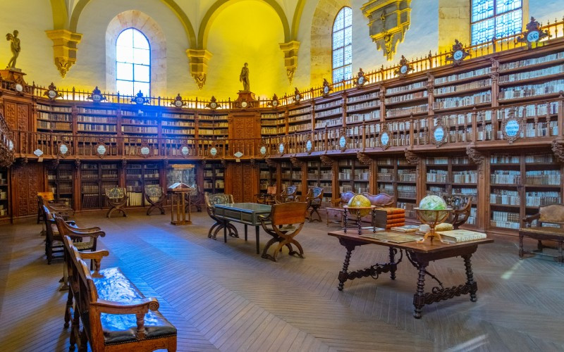 Intérieur de la bibliothèque de l'Université de Salamanque