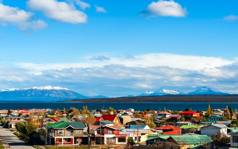 Puerto Natales, dans le détroit de Magellan, Chili