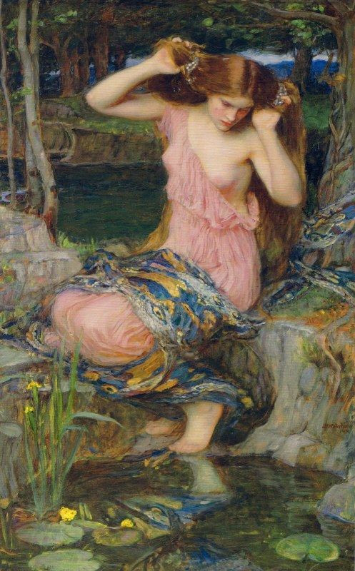 Lamia de John William Waterhouse), une figure mythologique liée aux Anjanas