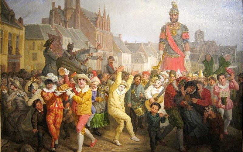 Peinture Le Carnaval de Cassel par Alexis Bafcop