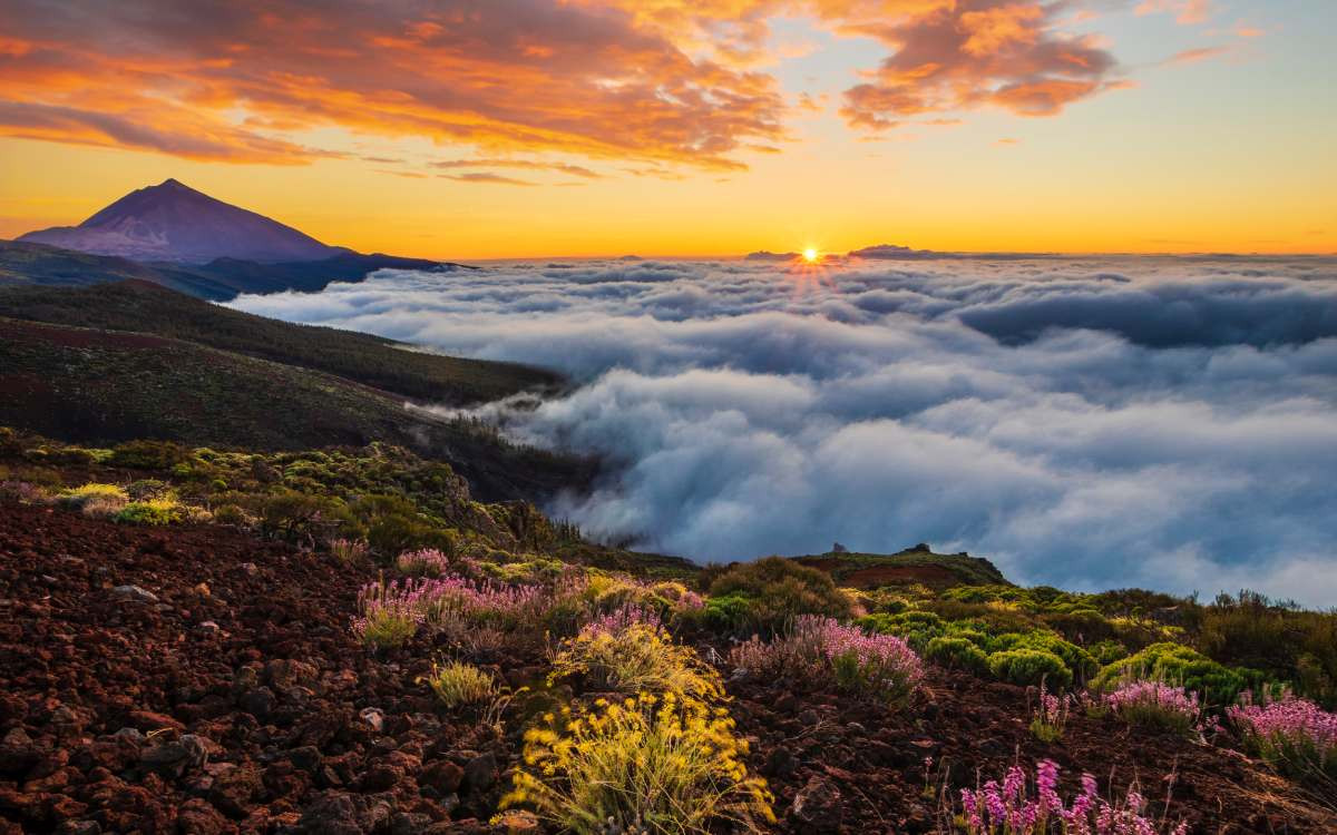 Coucher de soleil sur le Teide