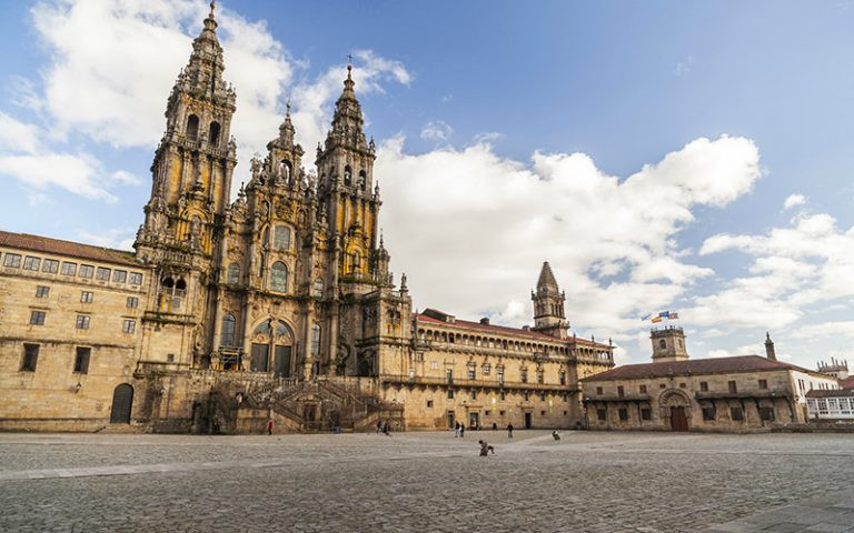 Place de l'Obradoiro à Saint Jacques de Compostelle