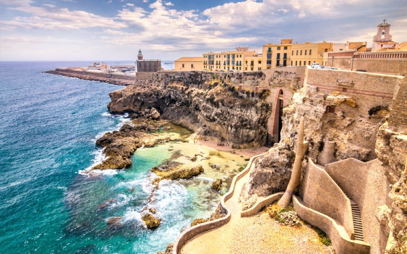 Panoramique de la côte de Melilla