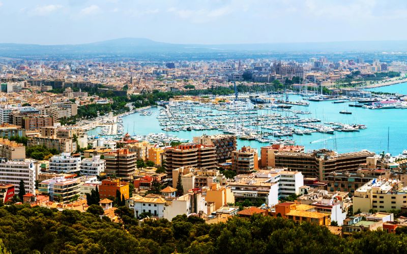 Vista aérea de Palma de Mallorca