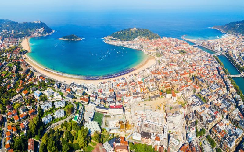 Vista aérea de Donostia