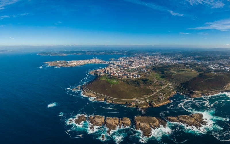 Vista aérea de A Coruña