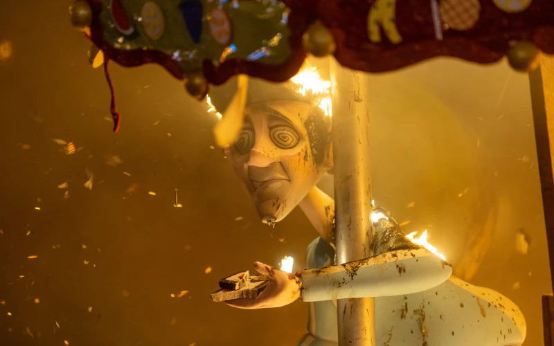 Cremá lors des Fallas de Valence 2019