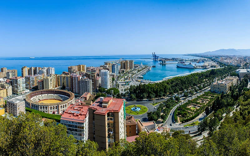 Vues depuis le belvédère de Gibralfaro