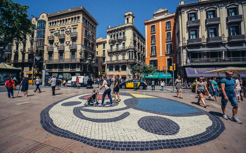 Mosaïque de Miró sur les Ramblas de Barcelone