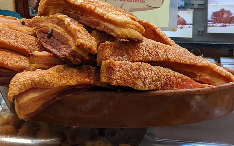 Ration de torreznos de Casa Pepe, restaurant de Madrid