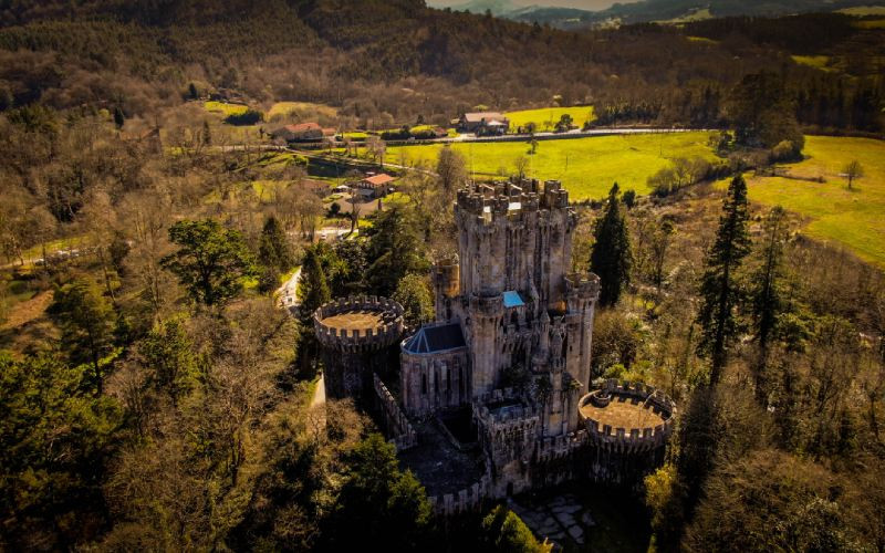 Château de Butrón et les jardins l’entourant