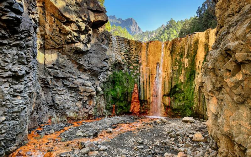 La Cascade des Couleurs appartient au P.N. de la Caldera de Taburiente