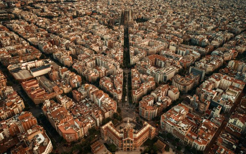 Vista aérea de Barcelona