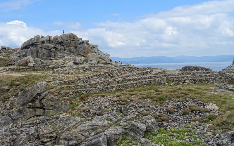 Intérieur du castro de Baroña