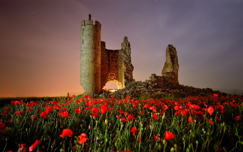 Château de Rivadeneyra la nuit