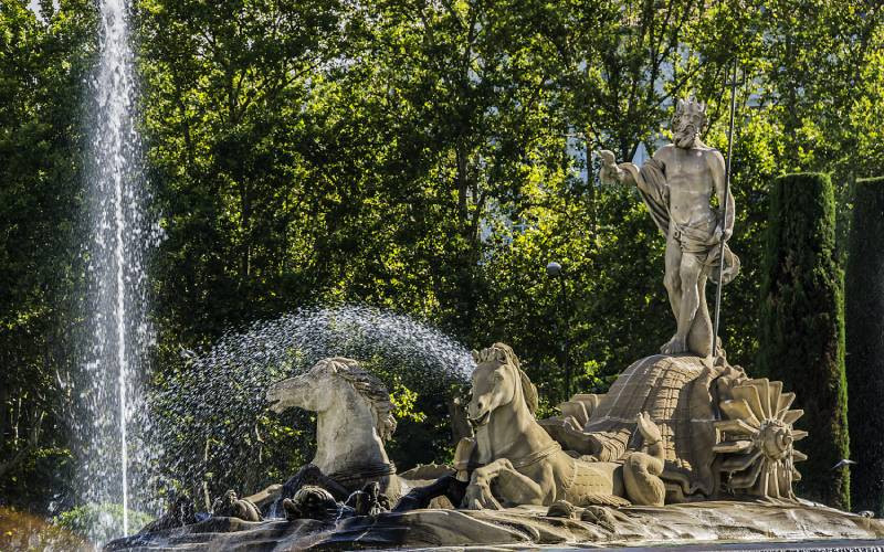 Fontaine de Neptune, dans le Paseo del Prado