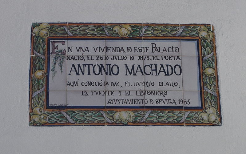 Plaque en hommage à Antonio Machado