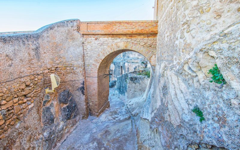 Une partie de l'intérieur du château de Santa Bárbara