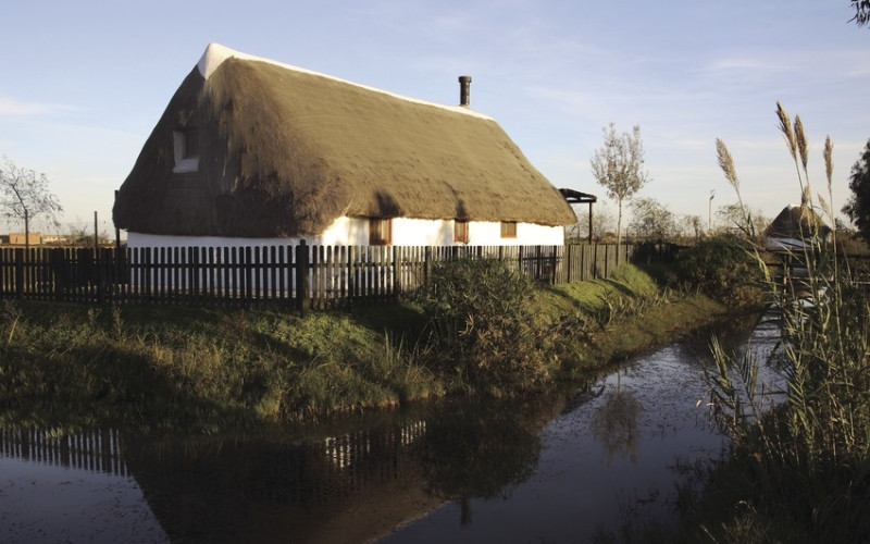 Maison traditionnelle du parc naturel du Delta de l'Ebre