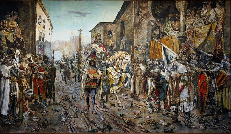 Entrée triomphale de Jacques Ier en Valence, Fernando Richart Montesinos (1884)