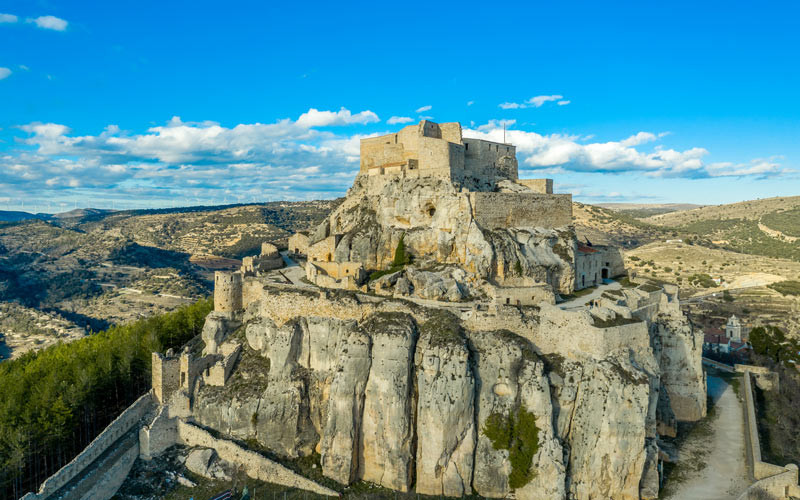 Vue aérienne de la forteresse de Morella