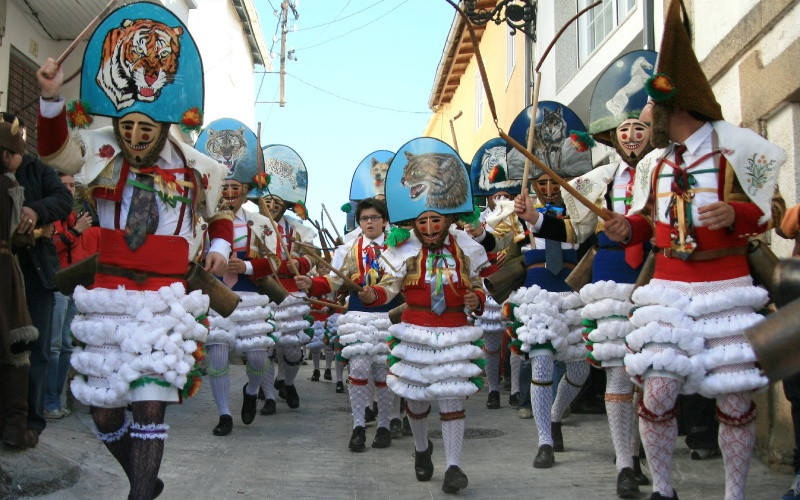 Peliqueiros de Laza pendant la célébration du carnaval