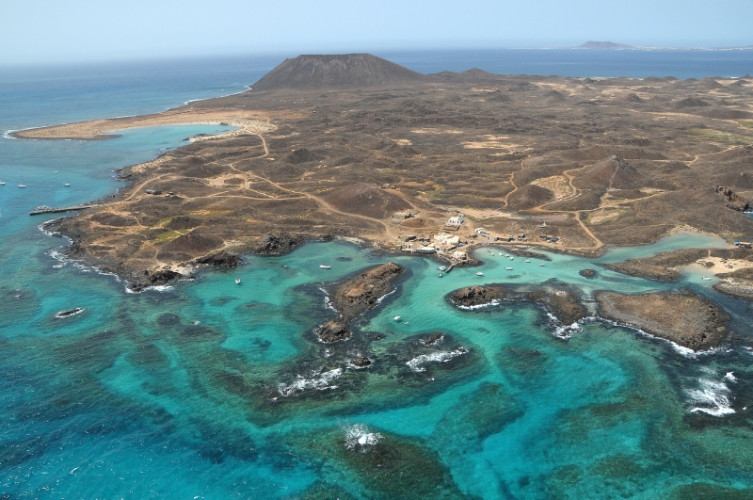 Vue aérienne de l'île de Lobos