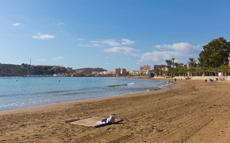 La plage de Rihuete en Murcie 