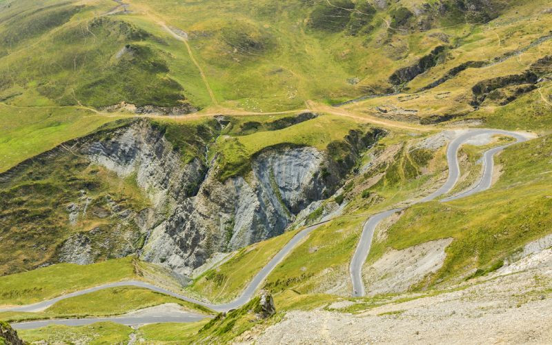 La route du Tourmalet en France