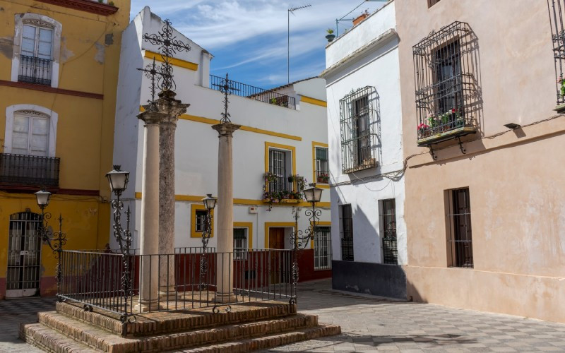 L'ancien quartier juif dans le district de Santa Cruz à Séville