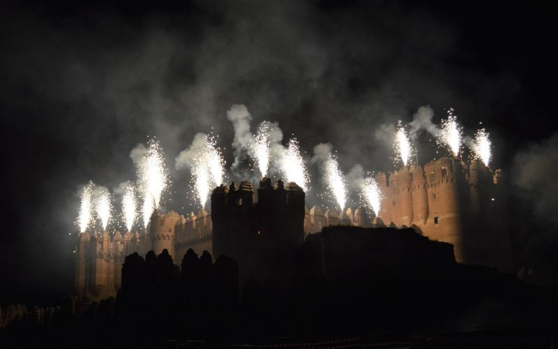 Feux d'artifice au château de Coca 