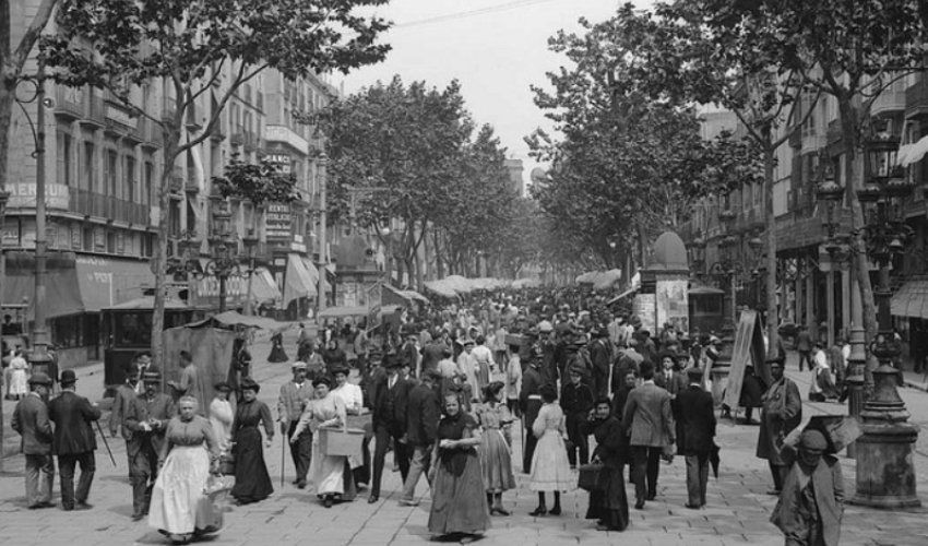 La Rambla à Barcelone au XXe siècle