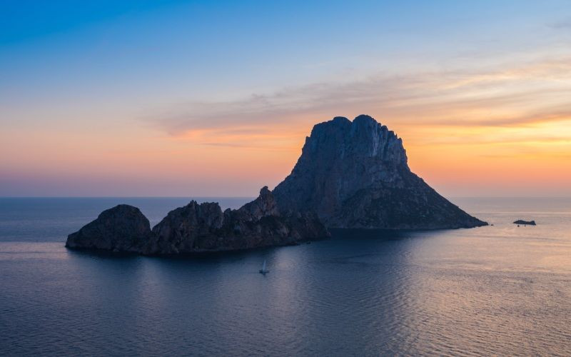 Coucher de soleil sur l'île d'Es Vedrà