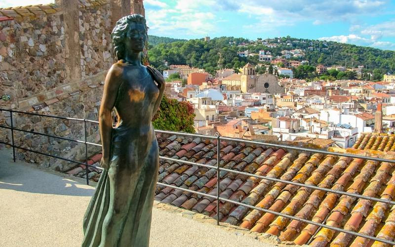 Sculpture d'Ava Gardner à Tossa de Mar