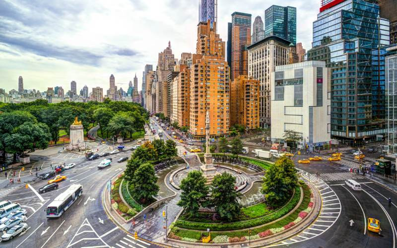 Statue de Colomb à Columbus Circle, Manhattan 