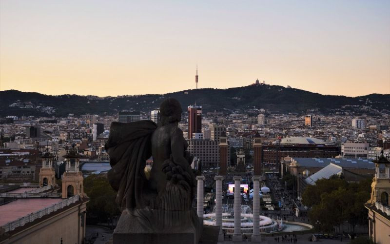 Vues de Barcelone depuis le Montjuic