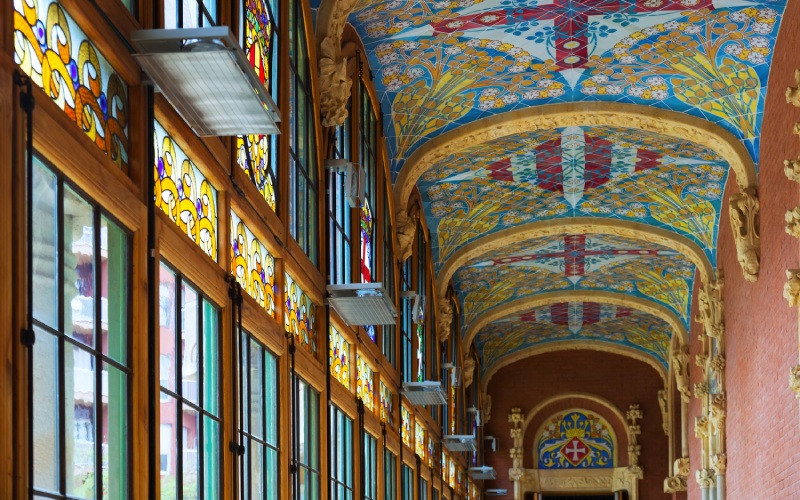 Couloirs de l'hôpital Sant Pau