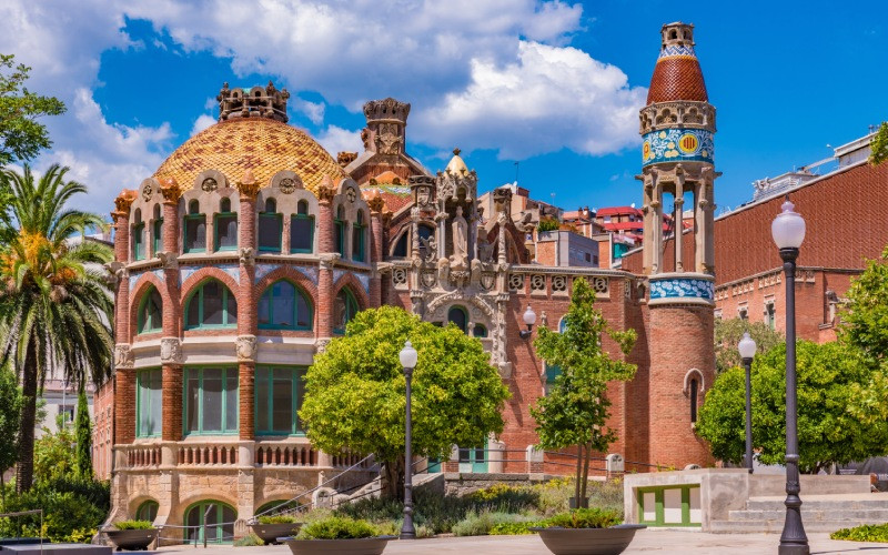 L'extérieur de l'hôpital Sant Pau