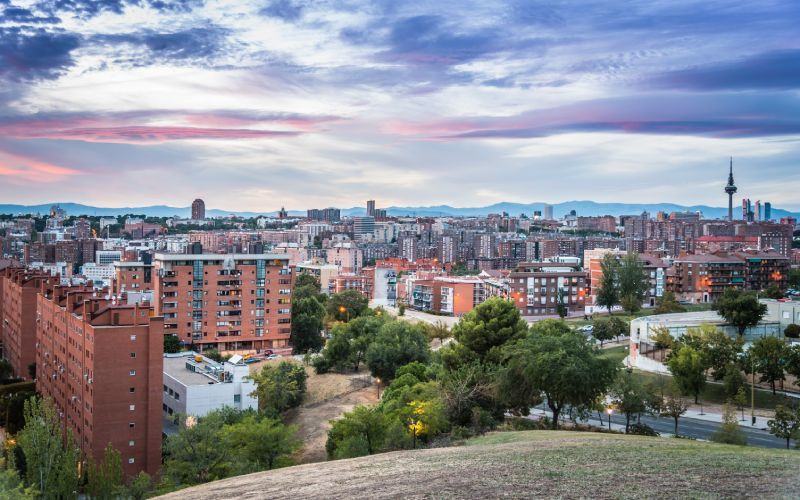 Panoramique depuis la colline de Tío Pío à Vallecas